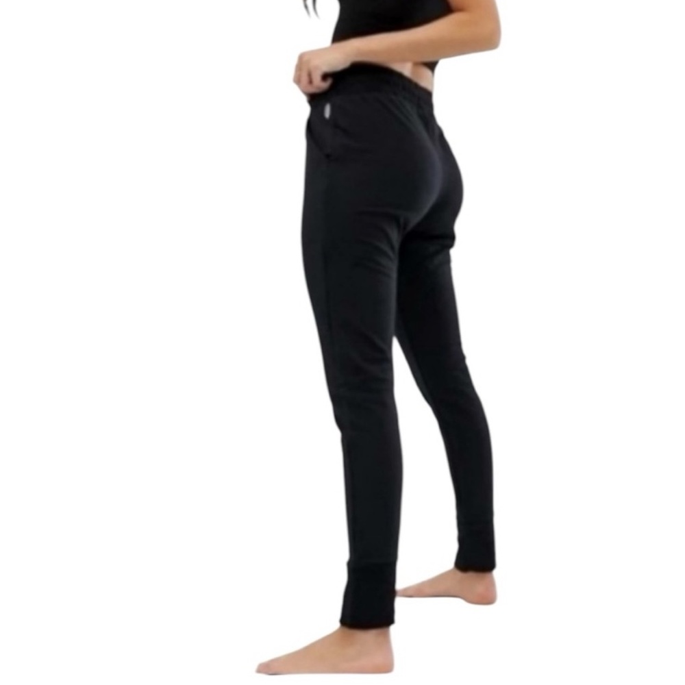 Free People Movement Sunny Skinny Sweat Pants Black Pockets Athleisure Gym-XS